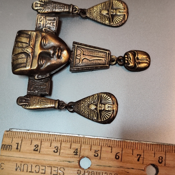 Vintage Egyptian Revival Statement Pin/Brooch - Picture 6 of 12